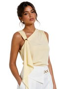 Elegant One-Shoulder Drape Top