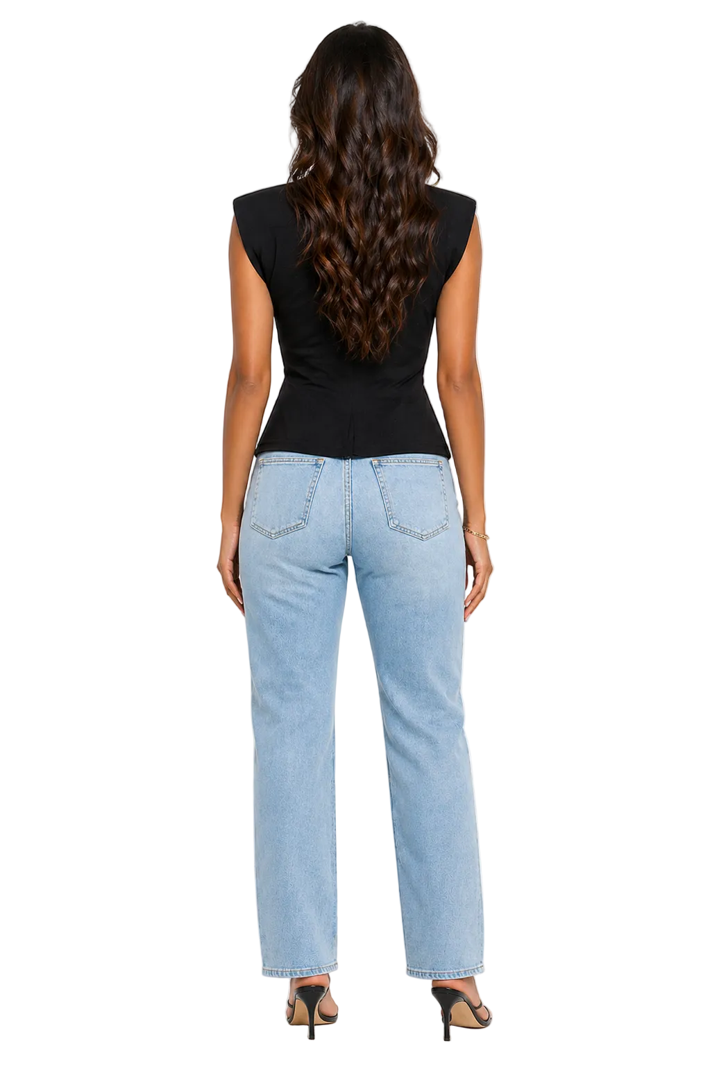 Black Draped Side Top