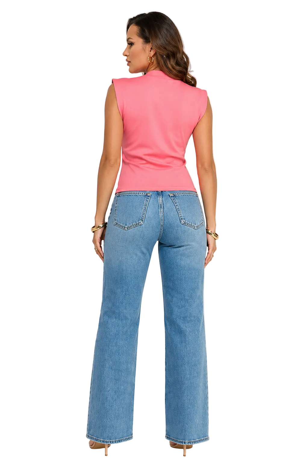 Draped High Neck Top (Multiple Colors)